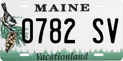 ME license plate 0782SV