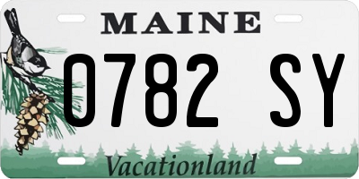 ME license plate 0782SY