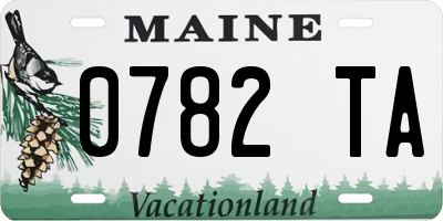 ME license plate 0782TA