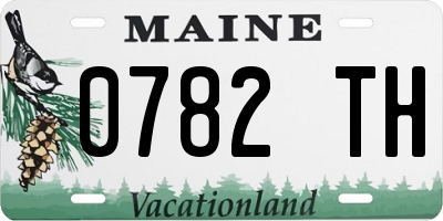 ME license plate 0782TH