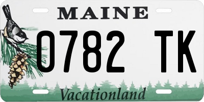 ME license plate 0782TK