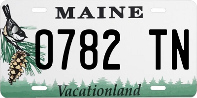 ME license plate 0782TN