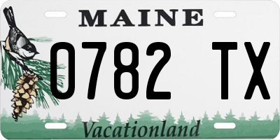 ME license plate 0782TX