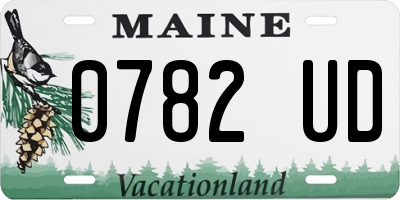 ME license plate 0782UD