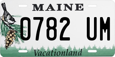 ME license plate 0782UM