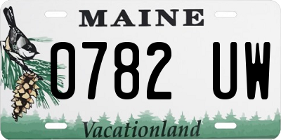 ME license plate 0782UW