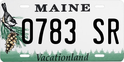 ME license plate 0783SR
