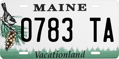 ME license plate 0783TA
