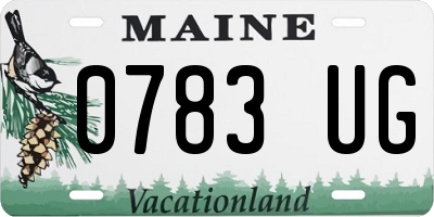 ME license plate 0783UG