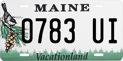 ME license plate 0783UI