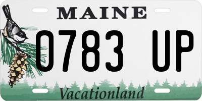 ME license plate 0783UP