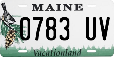 ME license plate 0783UV