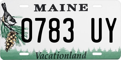 ME license plate 0783UY