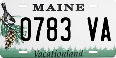 ME license plate 0783VA