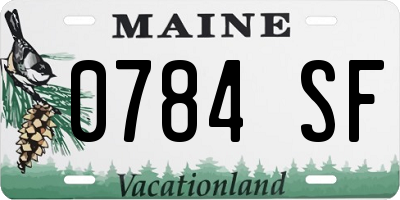 ME license plate 0784SF
