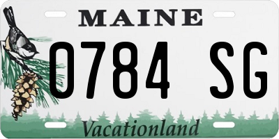ME license plate 0784SG