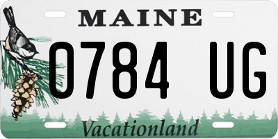 ME license plate 0784UG