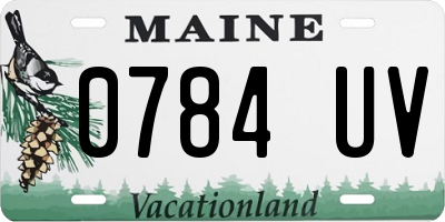 ME license plate 0784UV