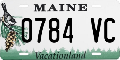 ME license plate 0784VC