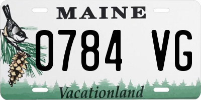 ME license plate 0784VG