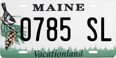 ME license plate 0785SL