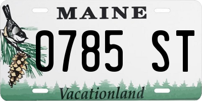 ME license plate 0785ST