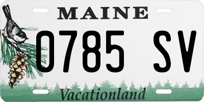 ME license plate 0785SV