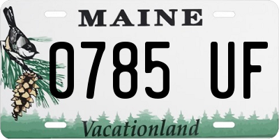 ME license plate 0785UF
