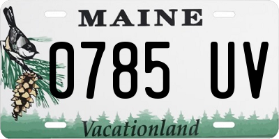 ME license plate 0785UV