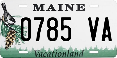 ME license plate 0785VA