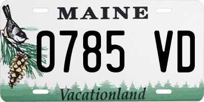 ME license plate 0785VD