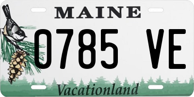 ME license plate 0785VE