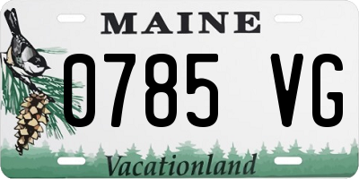 ME license plate 0785VG