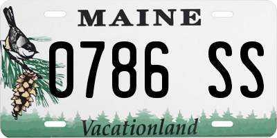 ME license plate 0786SS