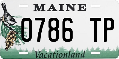 ME license plate 0786TP