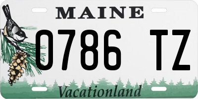 ME license plate 0786TZ