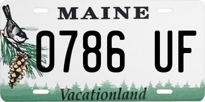 ME license plate 0786UF