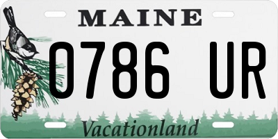 ME license plate 0786UR