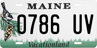 ME license plate 0786UV