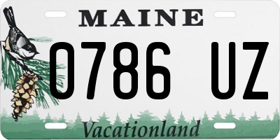 ME license plate 0786UZ