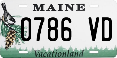 ME license plate 0786VD
