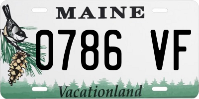 ME license plate 0786VF