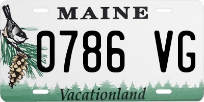 ME license plate 0786VG