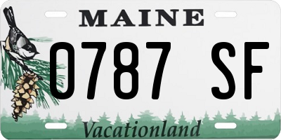 ME license plate 0787SF