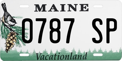 ME license plate 0787SP