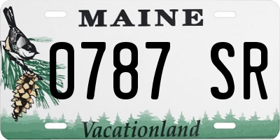 ME license plate 0787SR