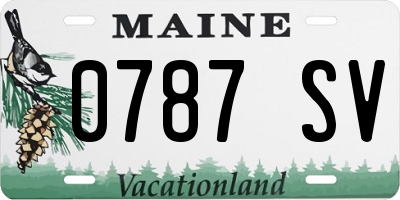 ME license plate 0787SV