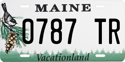 ME license plate 0787TR