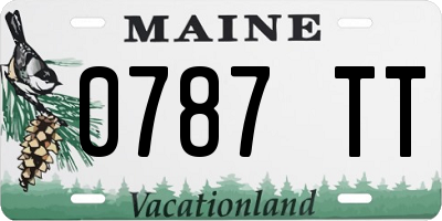 ME license plate 0787TT