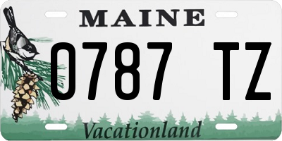ME license plate 0787TZ